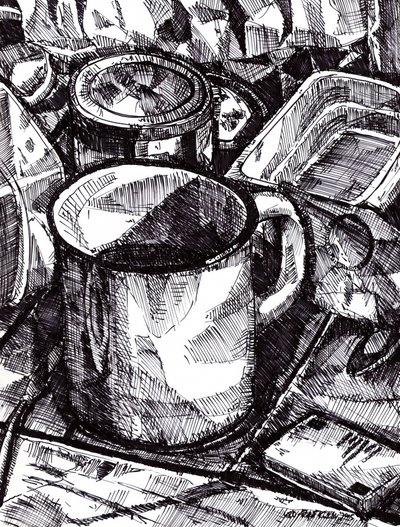 Rustikales Tassen Stillleben von Kulik