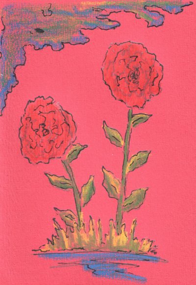 Zwei Blühende Rosen von Kulik