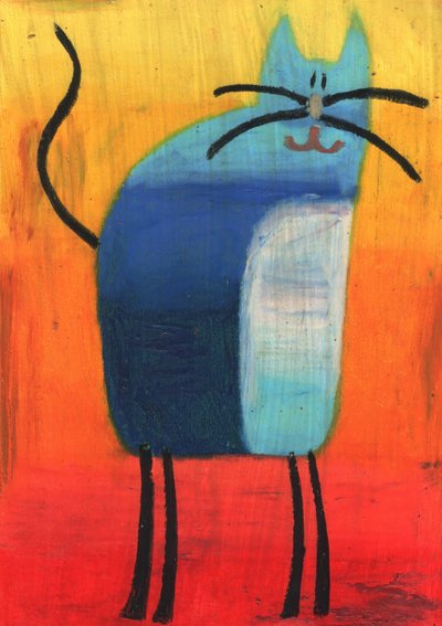 Verspielte blaue Katze von Kulik