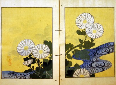 Blumen neben einem Bach, aus einer Ausgabe von Kigyokus Werk, veröffentlicht von Kobayashi Bunshi im Jahr 1901 von Kurokawa Yasusada Kigyoku