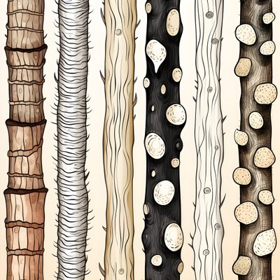 Baumstammabschnitte, Boho-Clipart, Boho-Zeichnungsmuster, Boho-Stamm 1 von Kurt Heppke