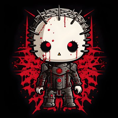 Hello Kitty als Pinhead Shirt Design von Kurt Heppke