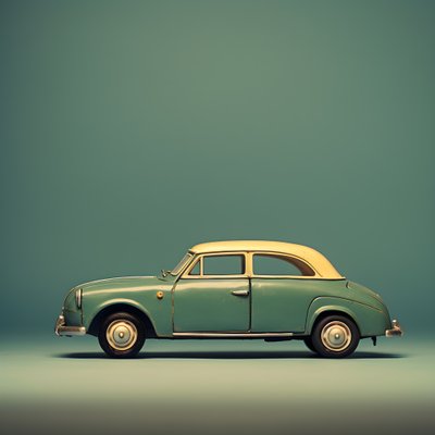 ein großes und ein kleines Auto von Kurt Heppke