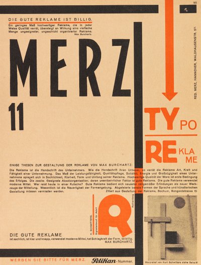Merz 11. Typoreklame, 1924 von Kurt Schwitters