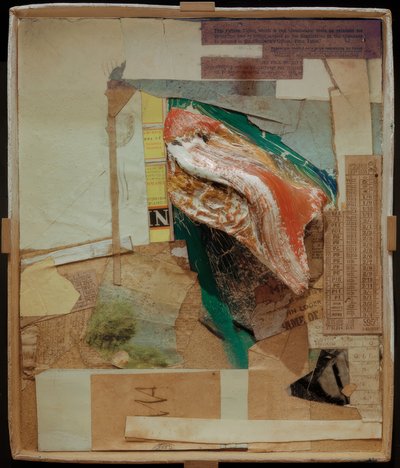 Ohne Titel (Bild mit Wurzelholz oder Komposition mit Kiste) von Kurt Schwitters