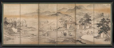 Kaiser Yao besucht Yu Chonghua, Mitte bis Ende 1600er von Kusumi Morikage