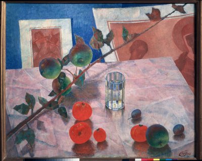 Stillleben in Rosa von Kuzma Sergeevich Petrov Vodkin