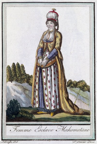 Sklavin der Mohammedaner - in „Enzyklopädie der Reisen“ von J. Grasset St Sauveur, ed. Deroy, Paris von L.F. Labrousse