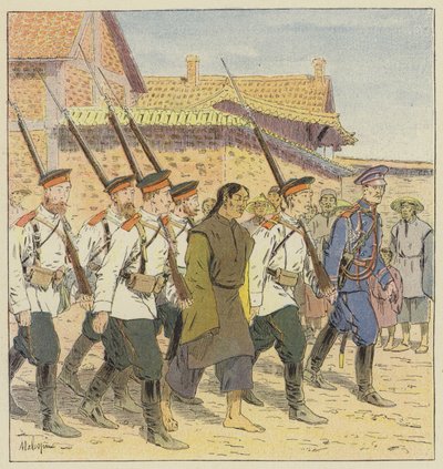 Führung eines chinesischen Spions zum russischen Hauptquartier von L. Malespine