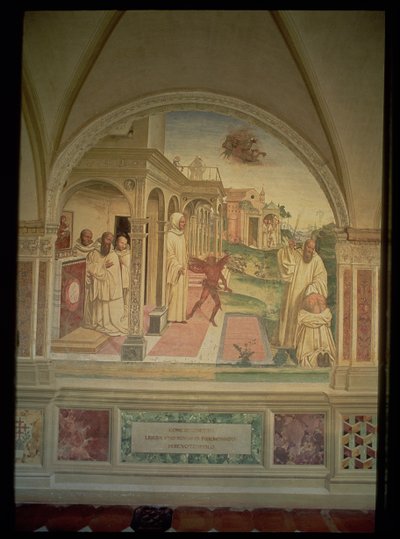 Die Geißelung des heiligen Benedikt, aus dem Leben des heiligen Benedikt von L. Signorelli