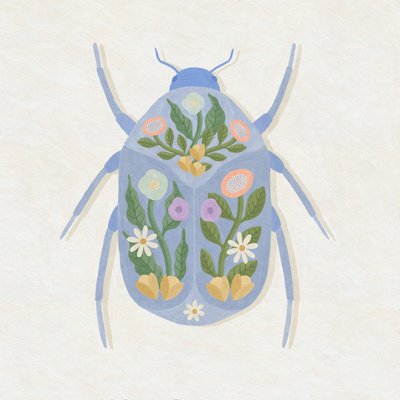 Frühlingsblüten Käfer, 2023 von Lady Ann de Borja