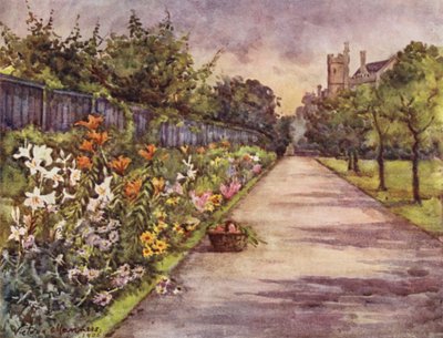 Staudenrabatte, Lambeth Palace von Lady Victoria Marjorie Harriet Manners