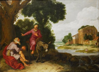 Der Prophet von Bethel trifft den Mann Gottes aus Juda von Lambert Jacobsz