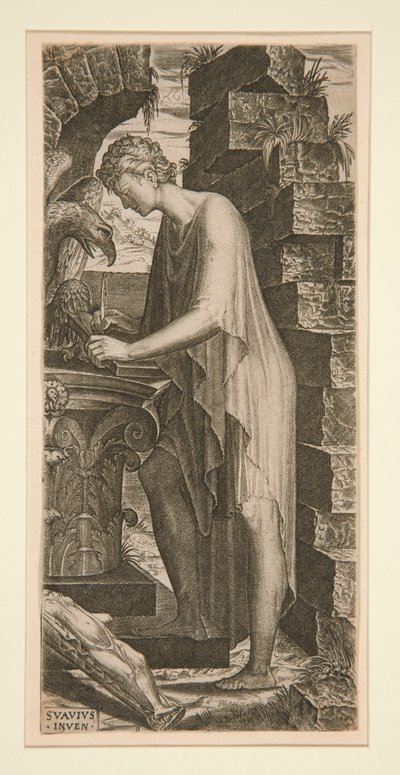 Heiliger Johannes der Evangelist, aus Christus und die zwölf Apostel von Lambert Suavius