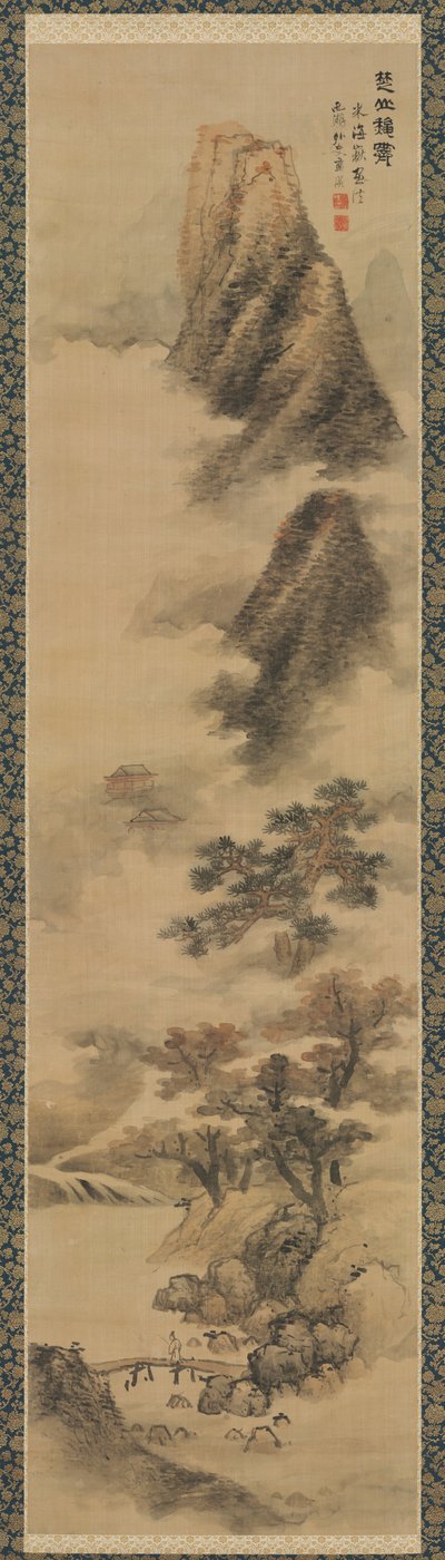 Klärende Herbstnebel in den Chu-Bergen, 1600er Jahre von Lan Ying