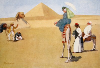 Posieren an den Pyramiden, aus 