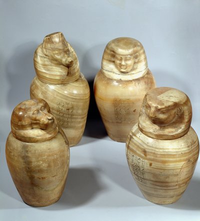 Kanopenkrüge von Hor-ir-aa, Saite von Late Period Egyptian