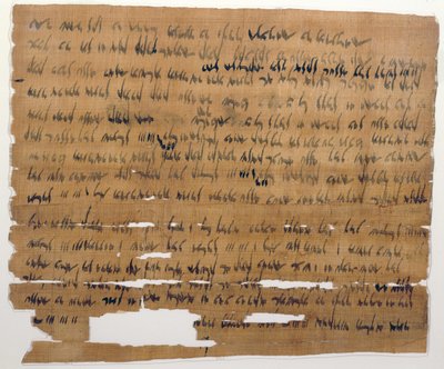 Heiratsurkunde in Aramäisch, 3. Juli 449 v. Chr. (Tinte auf Papyrus) von Late Period Egyptian