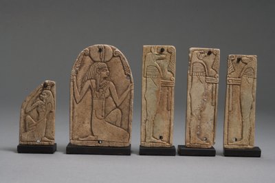 Plaketten von Maat, Nephthys und den Söhnen des Horus, Spätzeit von Late Period Egyptian