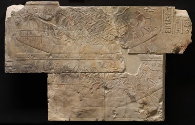 Zwei Boote mit weiblichen Trauernden, um 667-647 v. Chr. von Late Period Egyptian