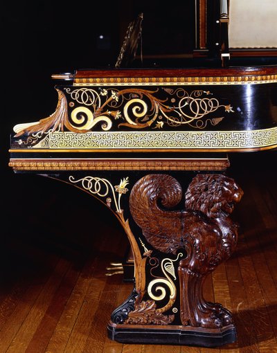 Ein sehr wichtiges Klavier, entworfen von Sir Lawrence Alma-Tadema, Mechanik von Steinway New York. Gebaut 1887 von Lawrence Alma Tadema
