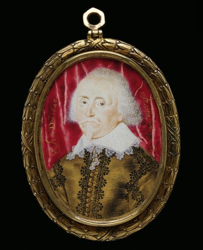 Porträtminiatur eines unbekannten Mannes, 1640 von Lawrence Hilliard