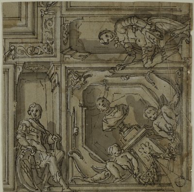 Entwurf für eine Deckenecke von Lazzaro Tavarone