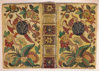 Mosaikbindung signiert von Le Monnier und mit dem Monogramm von Maria Josepha von Sachsen von Le Monnier
