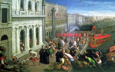 Die Riva degli Schiavoni, Venedig von Leandro da Ponte Bassano