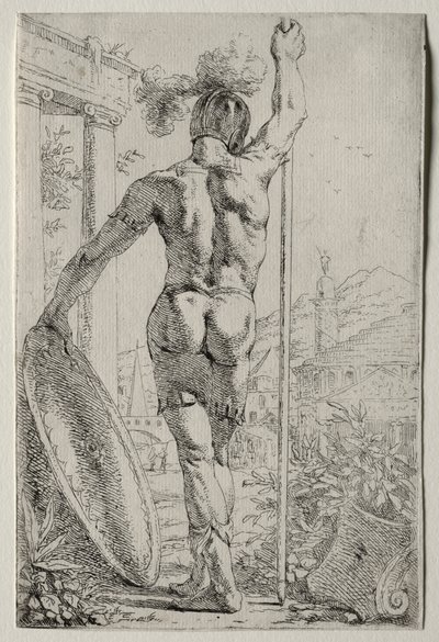 Ein Soldat von hinten gesehen von Leendert van der Cooghen