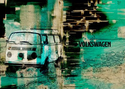 Abstrakte Van-Roadtrip von Lembayung senja studio [Vintage Poster]