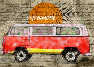 Retro-Camper-Van von Lembayung senja studio [Vintage Poster]