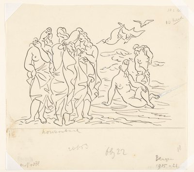 Badende (Skizze) von Leo Gestel