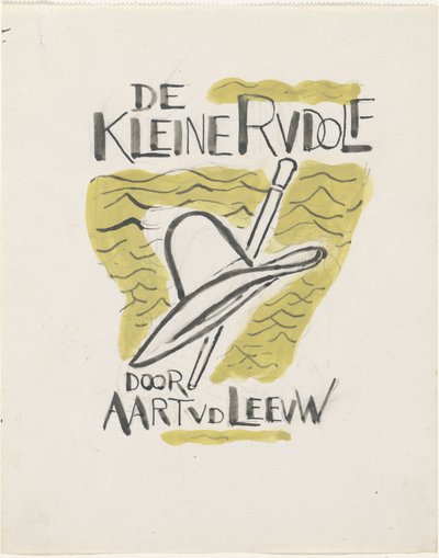Entwurf für einen Bucheinband für: Aart van der Leeuw, De kleine Rudolf, 1930 von Leo Gestel