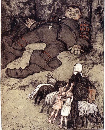 Kleiner Poulet von Perrault. Illustration von Leo Putz von Leo Putz