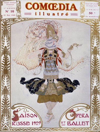 Ballet Russes Tänzer von Bakst, Titelbild Comoedia Illustré von Leon Bakst