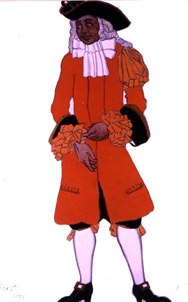Kostümentwurf für einen Jäger, aus Dornröschen von Leon Bakst