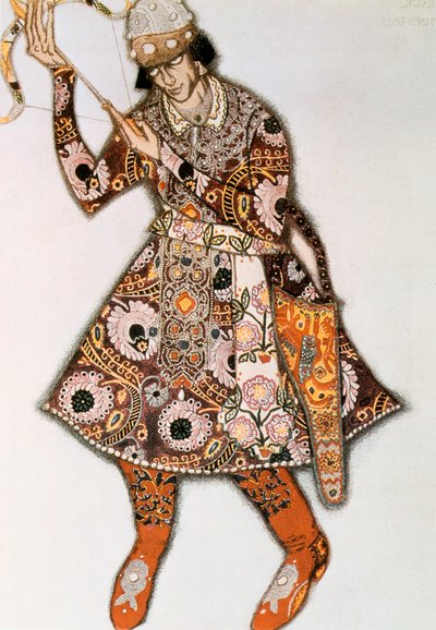 Kostümentwurf für ein Ballett von Igor Strawinsky, 1913 von Leon Bakst