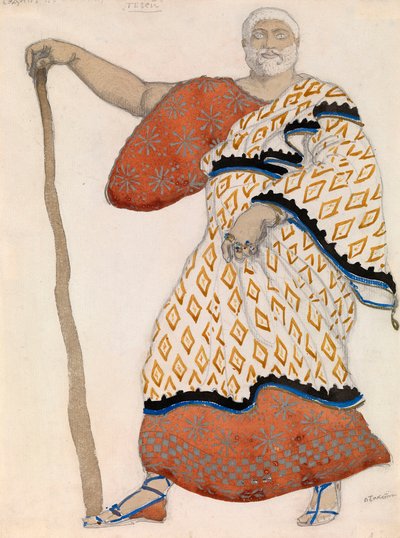 Kostümentwurf für das Drama Ödipus auf Kolonos von Sophokles von Leon Bakst