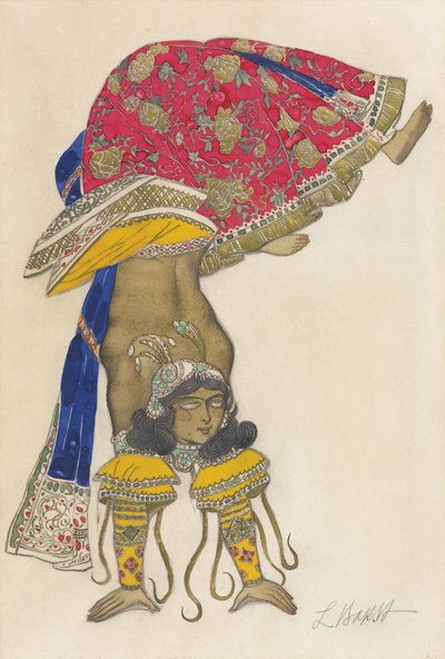 Kostümentwurf für das Ballett Blauer Gott von R. Hahn, 1912 von Leon Bakst