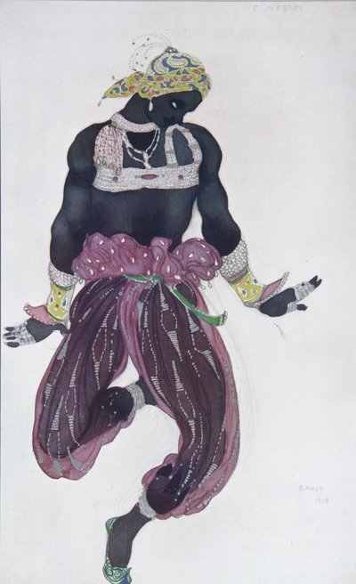 Kostümentwurf für das Ballett Scheherazade von N. Rimski-Korsakow, 1910 von Leon Bakst