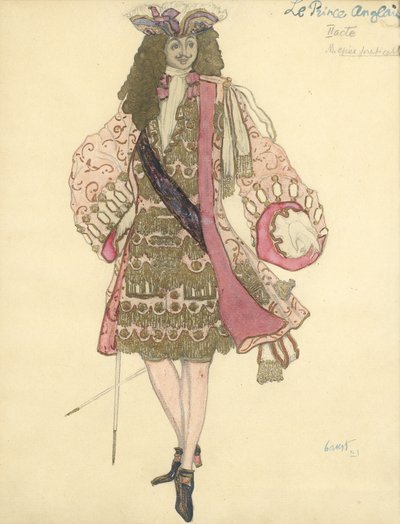 Kostümentwurf für das Ballett Dornröschen von P. Tschaikowsky von Leon Bakst