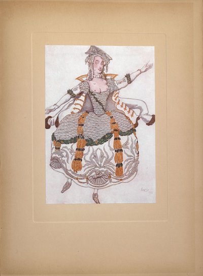 Kostümentwurf für das Ballett Dornröschen von P. Tschaikowsky, 1921 von Leon Bakst