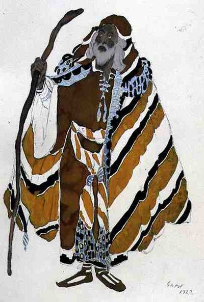 Kostüm für den alten Mann in Gelb, aus Der Märtyrer von St. Sebastian von Leon Bakst