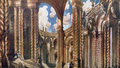 Bühnenbild für die Verlobung, aus Dornröschen, 1921 von Leon Bakst