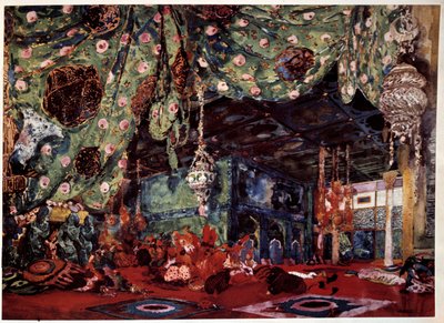 Szenografie von Leon Bakst für die Oper Scheherazade von Nikolai Rimski-Korsakow von Leon Bakst