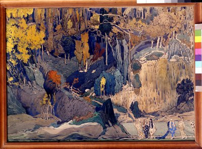 Bühnenbild für "Vorspiel zum Nachmittag eines Fauns", 1912 von Leon Bakst