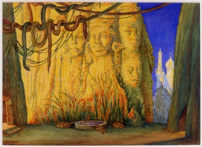 Bühnenbild für das Ballett Blauer Gott von R. Hahn, 1911 von Leon Bakst