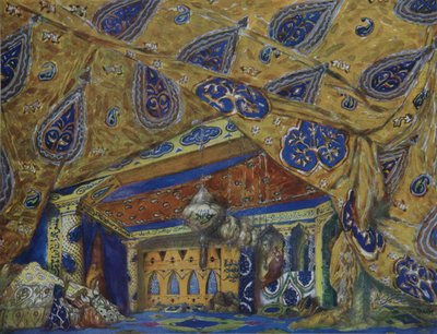 Bühnenbild für das Ballett Orientalische Fantasie von Ippolitov-Ivanov und Mussorgsky, 1913 von Leon Bakst