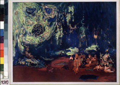 Dekor für das Ballett "Sheherazade" unter der Regie von Nicolas (Nikolai) Rimski-Korsakov (1844-1908) von Leon Bakst